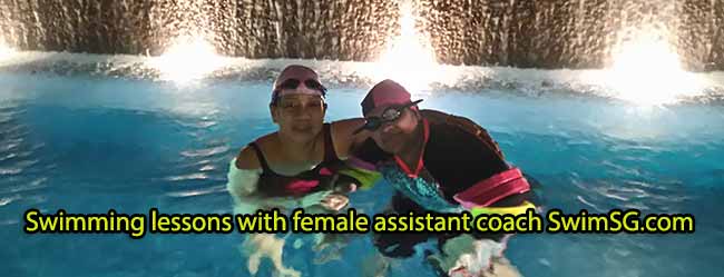 SwimSG.com - Swimming lessons with female assistant coach Singapore